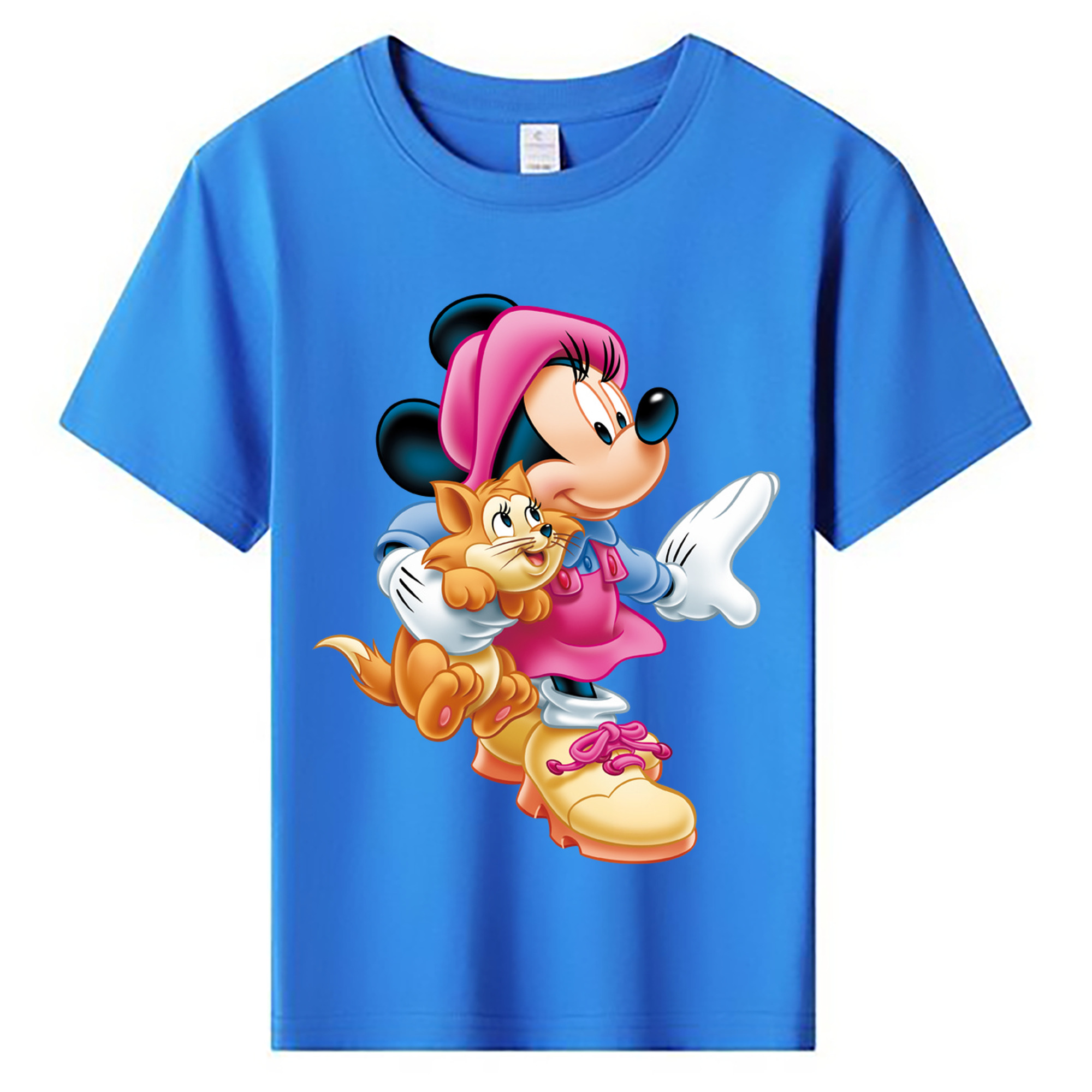 ミッキーマウス Mickey Mouse 綿100％キッズTシャツ（フロントプリント）